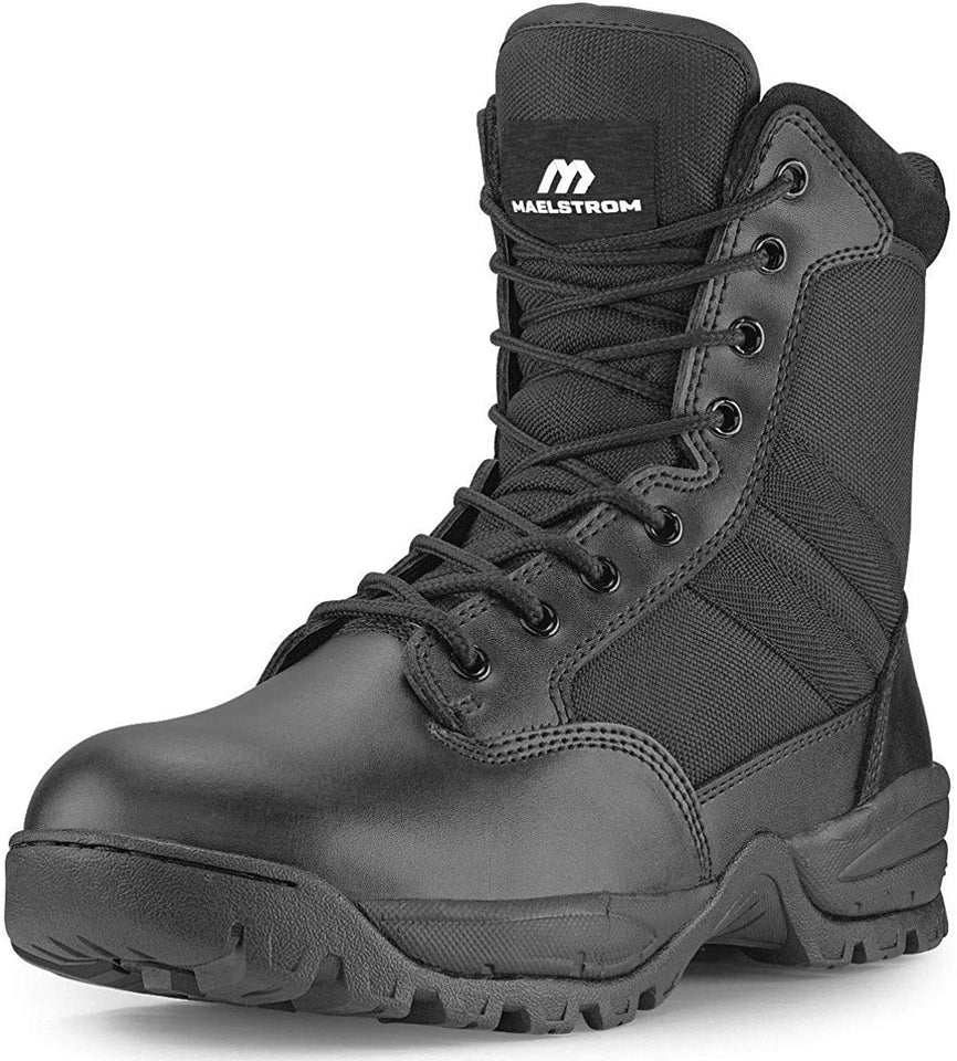 Maelstrom TAC FORCE botas de trabajo tácticas militares, con cierre, de 8 pulgadas