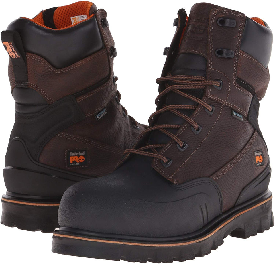 Timberland PRO Rigmaster XT Botas de trabajo impermeables con puntera de acero para hombre de 8 pulgadas