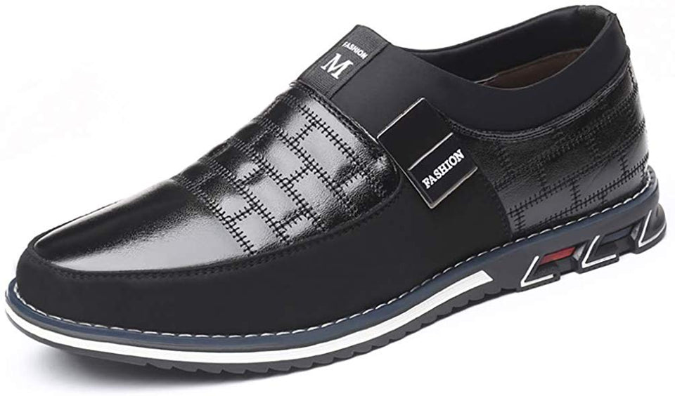 COSIDRAM - Mocasines de piel auténtica transpirables para hombre, estilo informal, para conducir, color negro y marrón, para hombres y mujeres, para trabajo, oficina o al aire libre