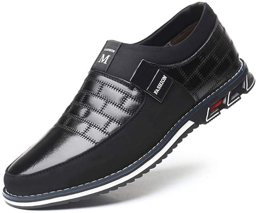 COSIDRAM - Mocasines de piel auténtica transpirables para hombre, estilo informal, para conducir, color negro y marrón, para hombres y mujeres, para trabajo, oficina o al aire libre