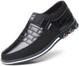 COSIDRAM - Mocasines de piel auténtica transpirables para hombre, estilo informal, para conducir, color negro y marrón, para hombres y mujeres, para trabajo, oficina o al aire libre