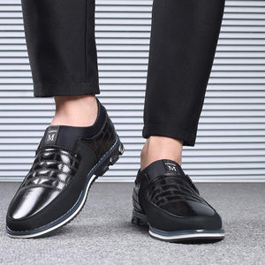 COSIDRAM - Mocasines de piel auténtica transpirables para hombre, estilo informal, para conducir, color negro y marrón, para hombres y mujeres, para trabajo, oficina o al aire libre