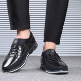 COSIDRAM - Mocasines de piel auténtica transpirables para hombre, estilo informal, para conducir, color negro y marrón, para hombres y mujeres, para trabajo, oficina o al aire libre