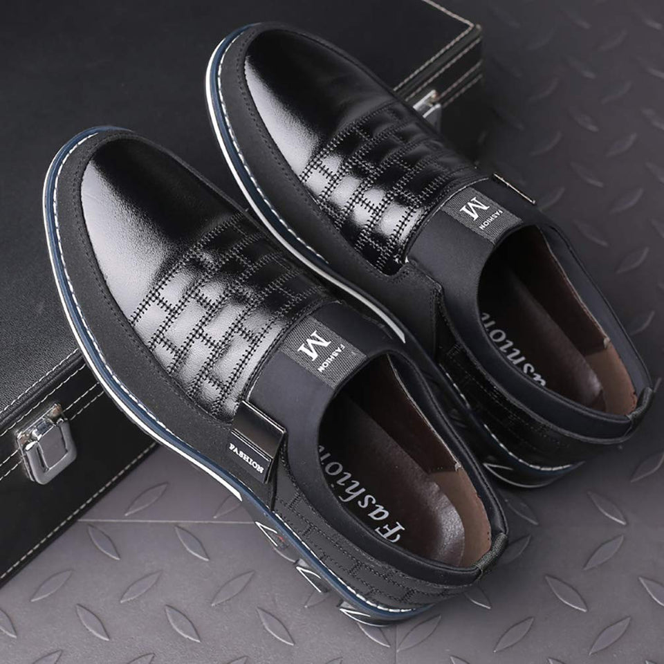 COSIDRAM - Mocasines de piel auténtica transpirables para hombre, estilo informal, para conducir, color negro y marrón, para hombres y mujeres, para trabajo, oficina o al aire libre