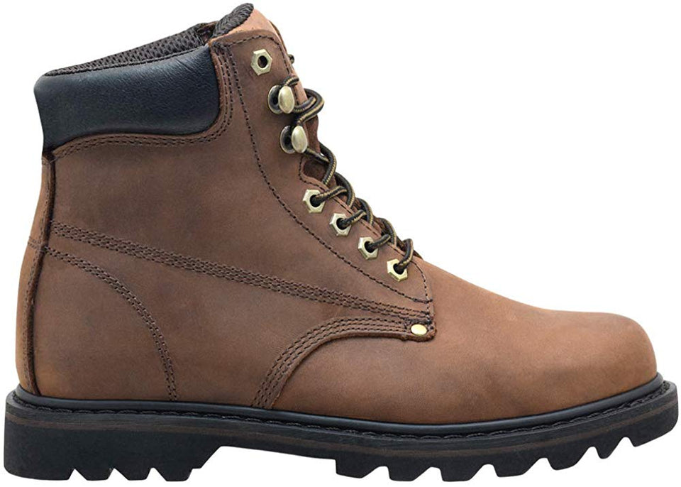 EVER BOOTS "Tank" botas de trabajo aisladas, de cuero graso, con punta suave, con suela de goma, para hombre.
