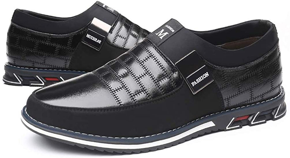COSIDRAM - Mocasines de piel auténtica transpirables para hombre, estilo informal, para conducir, color negro y marrón, para hombres y mujeres, para trabajo, oficina o al aire libre