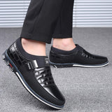COSIDRAM - Mocasines de piel auténtica transpirables para hombre, estilo informal, para conducir, color negro y marrón, para hombres y mujeres, para trabajo, oficina o al aire libre
